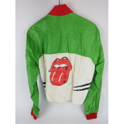 136 - The Rolling Stones Tour Of Europe 1976 UK vintage polythene jacket in green and white. Size Medium.
... 