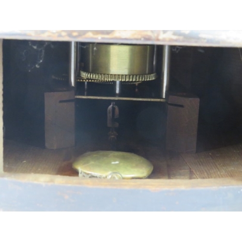 178 - An antique wall clock. With later added ‘North Downs Valley Light Railway’ inscription applied as pa... 