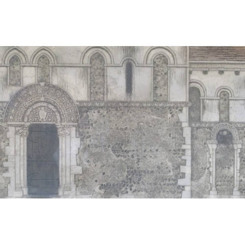 518 - Valerie Thornton framed and glazed etching 'Barfrestow' limited edition 66/75. Signed and dated 1979... 