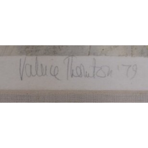 518 - Valerie Thornton framed and glazed etching 'Barfrestow' limited edition 66/75. Signed and dated 1979... 