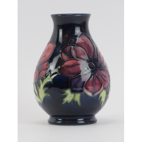 184 - A Moorcroft ‘Anemone’ pattern Limited Edition vase, circa 1995. Numbered 34/94 with impressed marks ... 