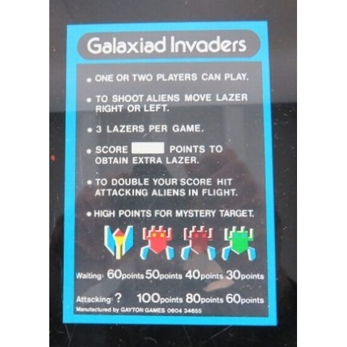 A C1980's shuttle invader cocktail table arcade machine, a clone of the ...