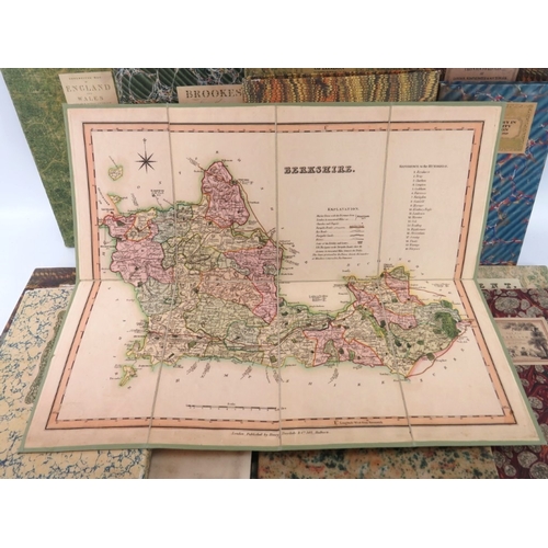 157 - A collection of folded facsimile maps depicting various cities and counties in the United Kingdom. H... 