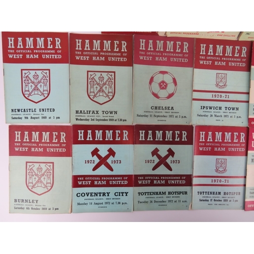 164 - A group of West Ham United official football programmes, circa 1960s/70s. Two Final Tie programmes i... 