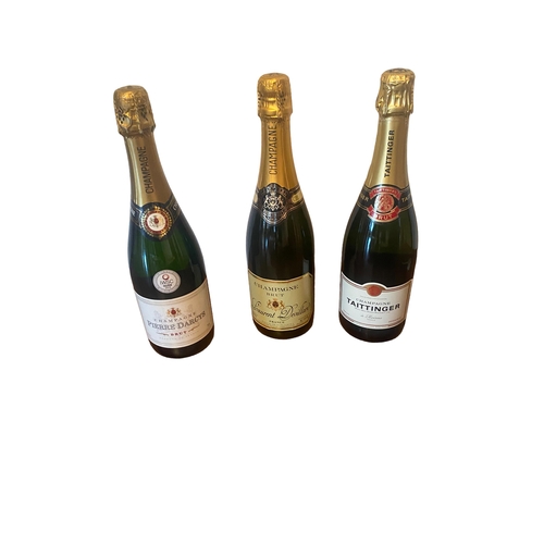 138 - 3 Bottles of Champagne Taittinger , Laurent Devillard & Pierre Darcys