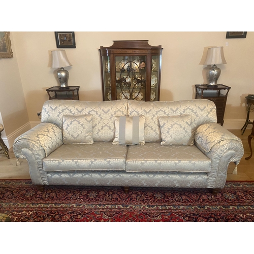 171 - As New Matching Pair of Large 3 Seater Couches with Loose Cushions and Arm Pads 
260cm W x 100cm D X... 