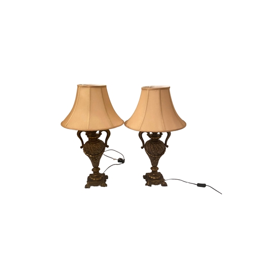 266 - Pair of Contemporary Lamps and Shades 
79cm H