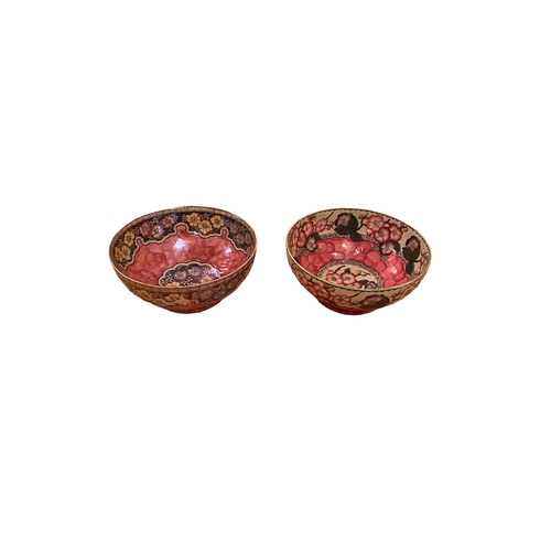 292 - 2 Maling Hand Painted Bowls