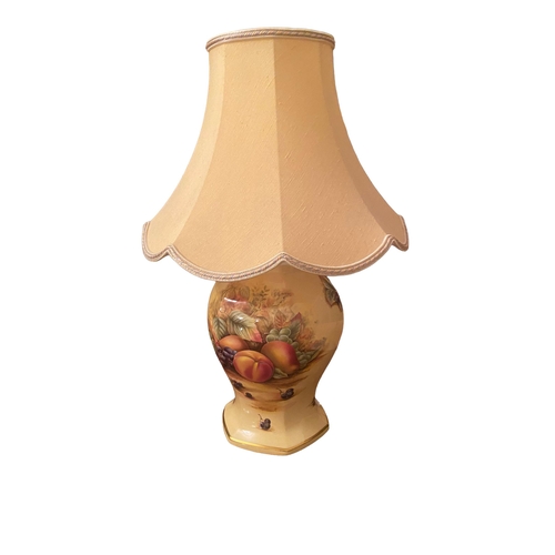 298 - Aynsley Orchard Gold Table Lamp & Shade , 48cm H