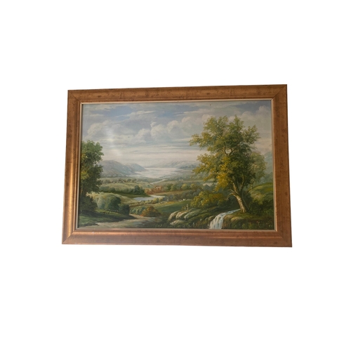 373 - Large Gilt Framed Oil 'Country Scene'
104cm x 74cm Including Frame