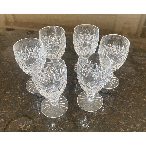 75 - Set of 6 Waterford Crystal Sherry / Whiskey Glasses