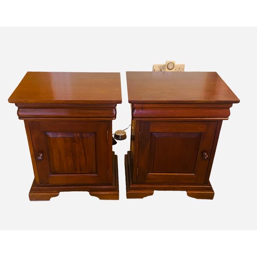 343 - As New Pair of Mah Bedside Cabinets 
54cm W 40cm D 65cm H