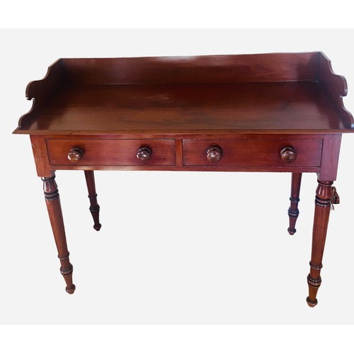 371 - Very Clean Early Vict 2 Drawer Side Table 
119cm W 48cm D 95cm H