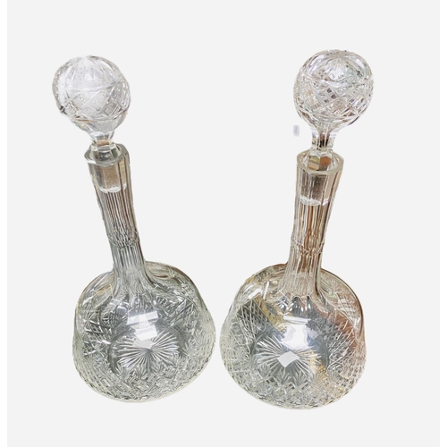 299 - Pair of Cut Glass Decanters