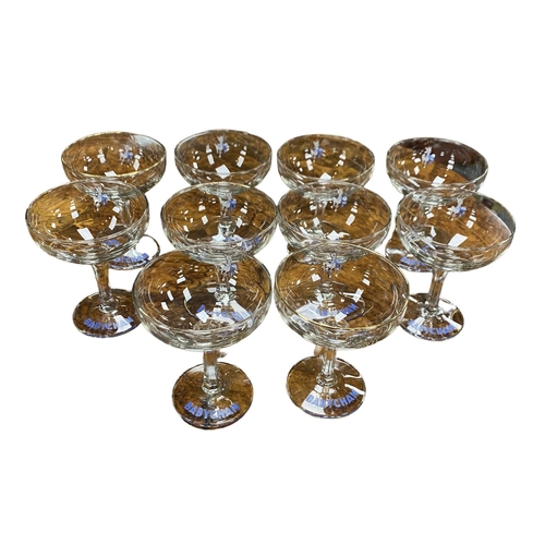 300 - Original Set of 10 Babycham Glasses