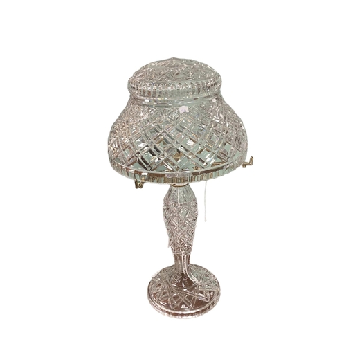 74 - Cut Glass Mushroom Lamp