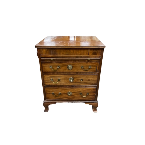 400 - Very Good Quality Georgian Mahogany  Miniature Chest with Brush Slide 
66cm W 54cm D 82cm H