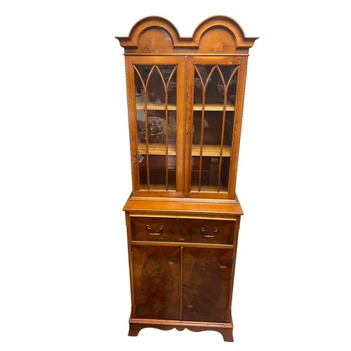 17 - Yewood Secretaire Slimeline Bookcase
Dim 70cm W 41 cm D 186 cm H.