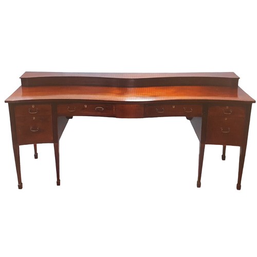 121 - Georgian Inlaid Mahogany Serpentine Sideboard
221cm W 63cm D 107cm H