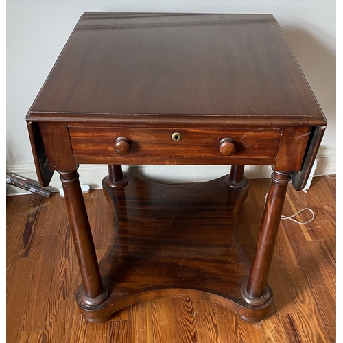 105 - William IV Mahogany1 Drawer Pembroke Table 
96cm W 61cm D 77cm H Fully Extended