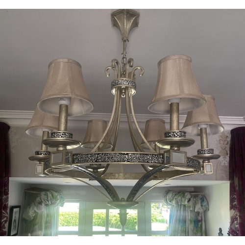 52A - Contemporary 6 Branch Chandelier