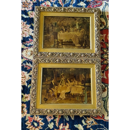 57 - Pair of Vict Gilt Framed Crystoleums