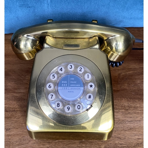 61 - Old Style Gilt Phone