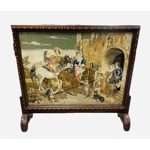 36 - Stylish William IV Rosewood Tapestry Firescreen
102cm W 33cm D 96cm H