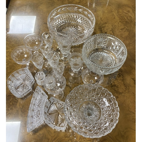 23 - Misc Lot Wine Glasses, Champagne Saucers, Bowls Etc