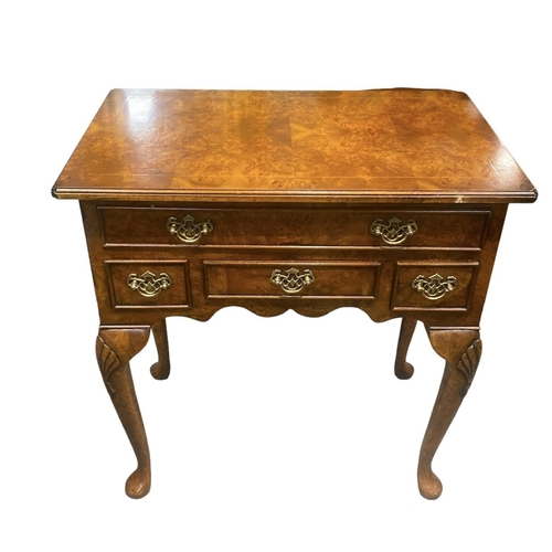 32 - Lovely Quality Burr Elm 4 Drawer Lowboy 
72cm W 46cm D 78cm H