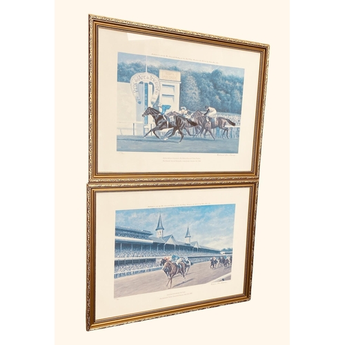 48 - Pair of Richard Stone Reeves Limited Edition Prints;
Prix de L'Arc de Triomphe 1980, Kentucky Derby ... 