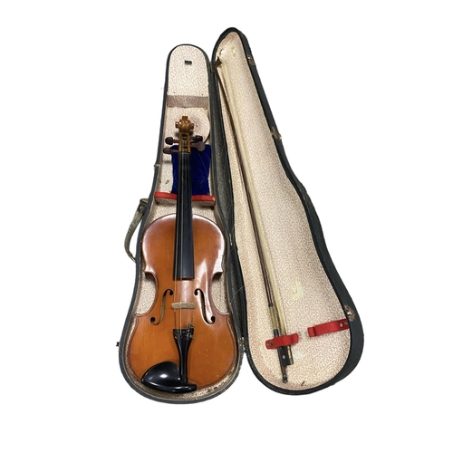 493 - Vintage Cased Violin