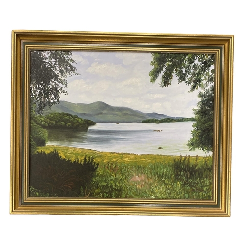 74 - Killarney Lakes Oil on Canvas , presented to Michael Kinane by Killarney Race Goers Club 
Including ... 