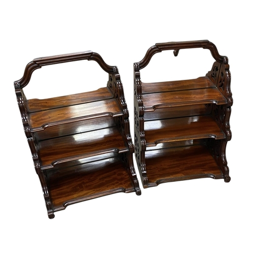 82 - Most Unusual Pair William IV Mahogany Mirror Back Table Bookshelves
42cm W 31cm D 58cm H