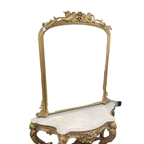 95 - Early Vict Gilt Overmantle Mirror
129cm x 144cm