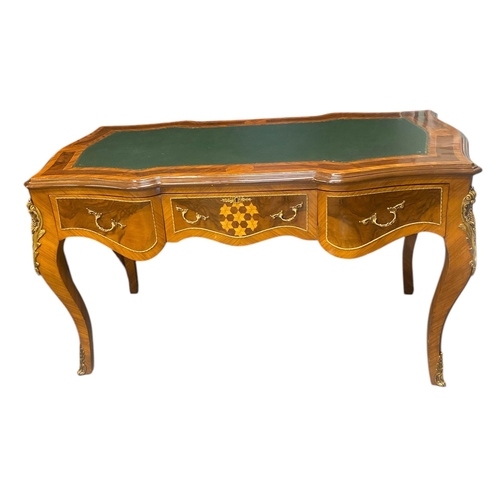 190 - Fabulous Quality Leather Top Walnut Ormolu Mount 3 Drawer French Desk
148cm W 80cm D 83cm H