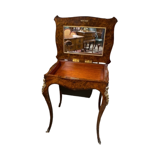 238 - Stunning French Burr Walnut Ormolu Mount Vanity Unit 
62cm W 47cm D 75cm H