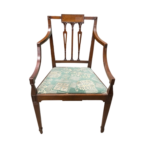 405 - Edw Mahogany Carver Chair