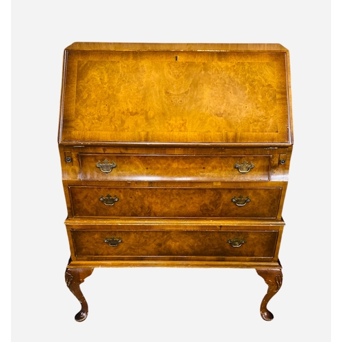 408 - Pretty Burr Walnut Bureau
83cm W 48cm D 100cm H