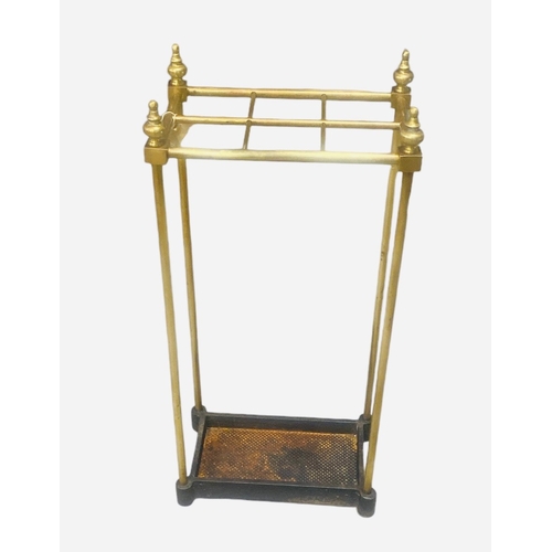 444 - Vict Brass & Cast Stick Stand 
32cm W 20cm D 84cm H