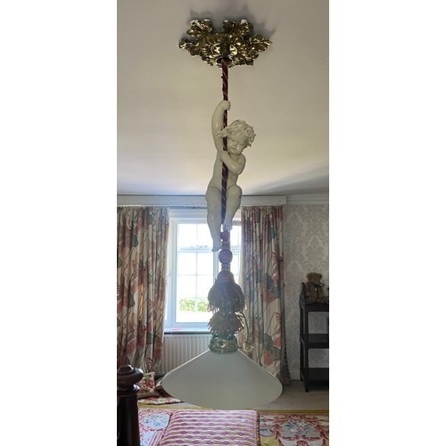 455 - Vintage Cherub Ceiling Light