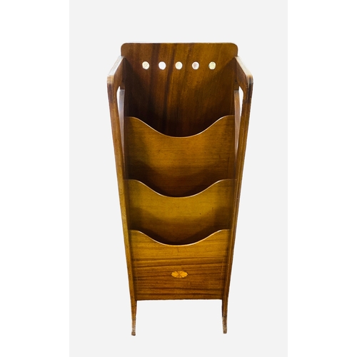 98 - Edw Inlaid Mahogany Magazine Stand 
37cm W 29cm D 95cm H