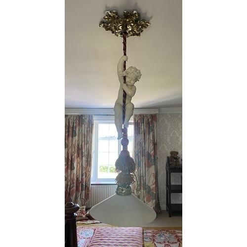 431 - Vintage Cherub Ceiling Light