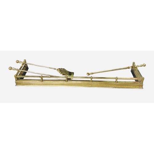 433 - Edw Brass Fender and 3 Irons 
External Measurements 128cm x 33cm