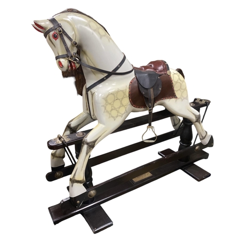 243 - Very Impressive Large Rocking Horse by Knightsbridge, London .
150cm W 52cm D 126cm H