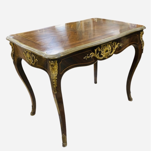 244 - Exceptional Quality 19C Brass Ormolu Mounted Rosewood Centre Table 
101cm W 67cm D  77cm H