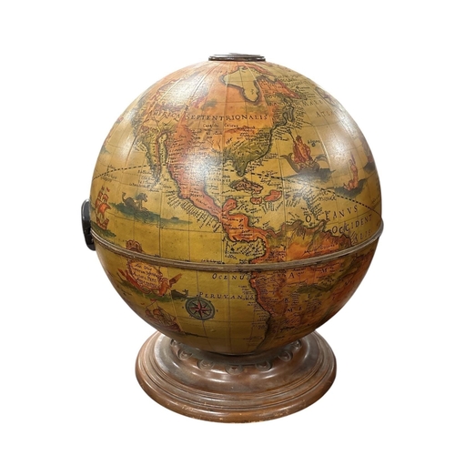 13 - Vintage Globe on Stand 
47cm H x 45cm Diam