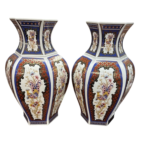 236 - Pair of Decorative Hand Painted Vases 
27cm Diam 41cm H