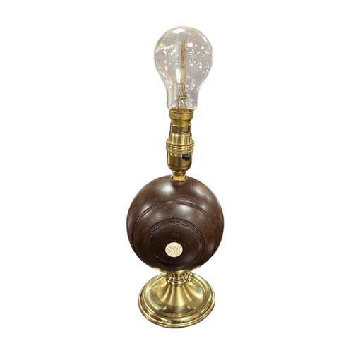 242 - Vintage Table Lamp in the style of a bowling ball