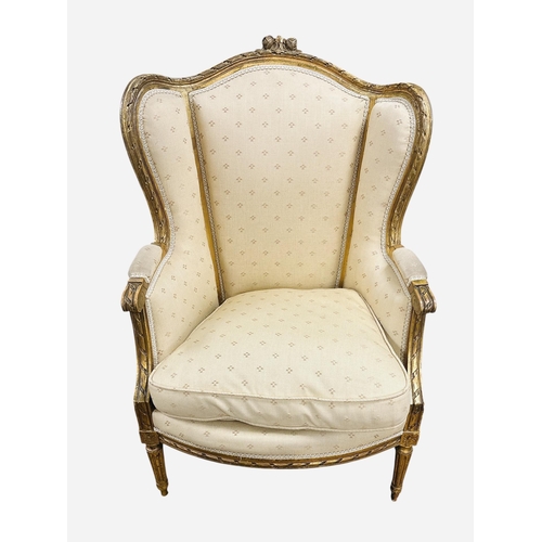 244 - 19C Gilt Upholstered Armchair